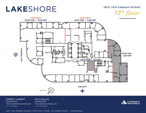 18101 Von Karman Ave, Irvine, CA à louer Plan d  tage- Image 2 de 6