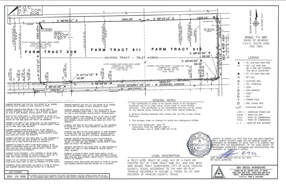 1003 Edinburg, Elsa, TX for lease - Plat Map - Image 3 of 9
