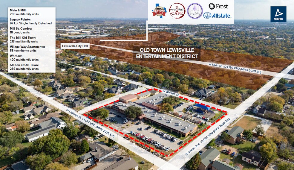 350 W College St, Lewisville, TX à vendre - Photo du bâtiment - Image 2 de 3