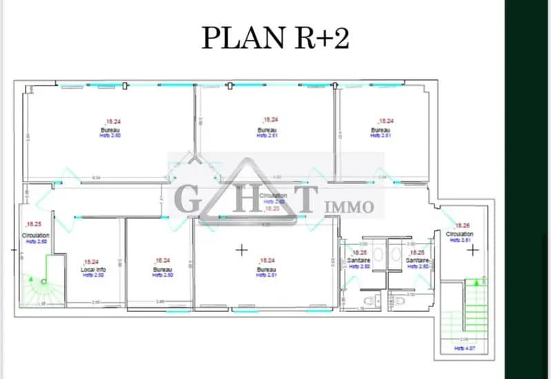 Bureau dans Nanterre à louer Plan d’étage- Image 1 de 2