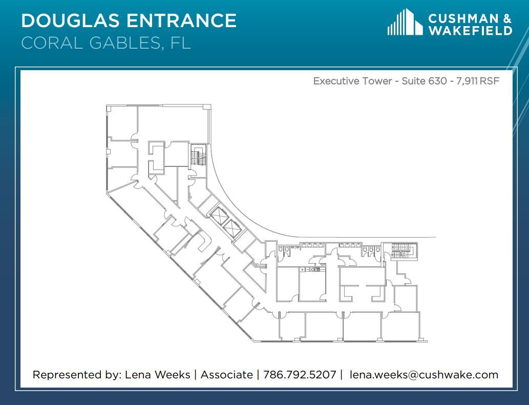 800 S Douglas Rd, Coral Gables, FL à louer Plan d  tage- Image 1 de 1