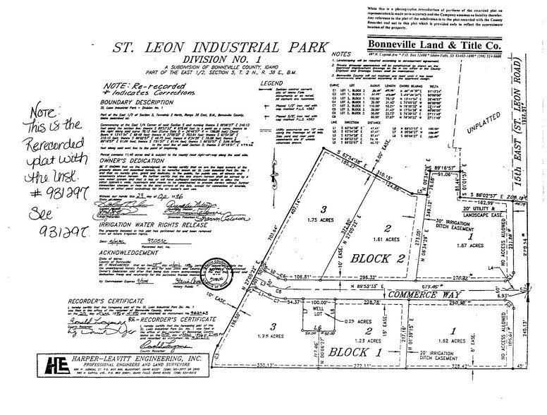 1358 Commerce Circle way, Idaho Falls, ID à vendre - Plan cadastral - Image 2 de 3