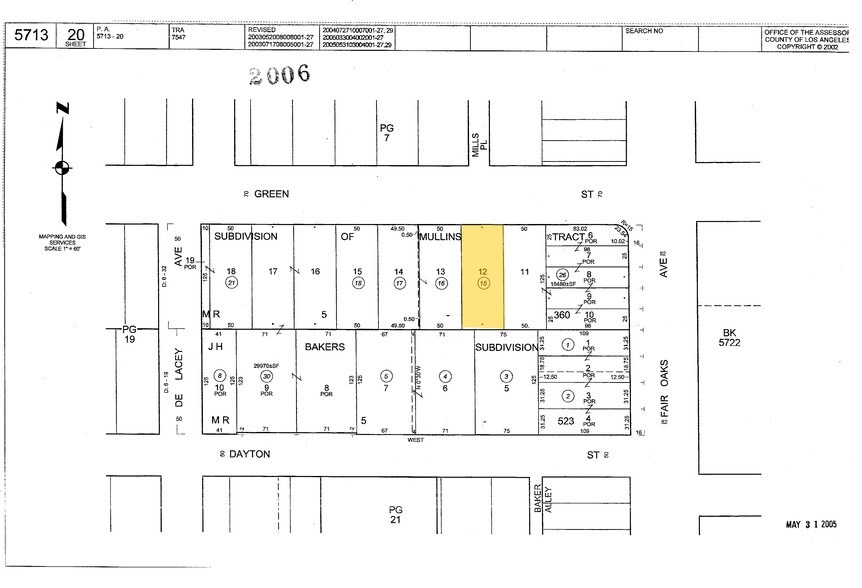 30 W Green St, Pasadena, CA à louer - Plan cadastral - Image 2 de 21