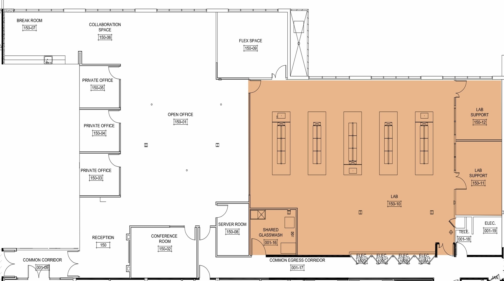 3545-3575 John Hopkins Ct, San Diego, CA for lease Floor Plan- Image 1 of 1