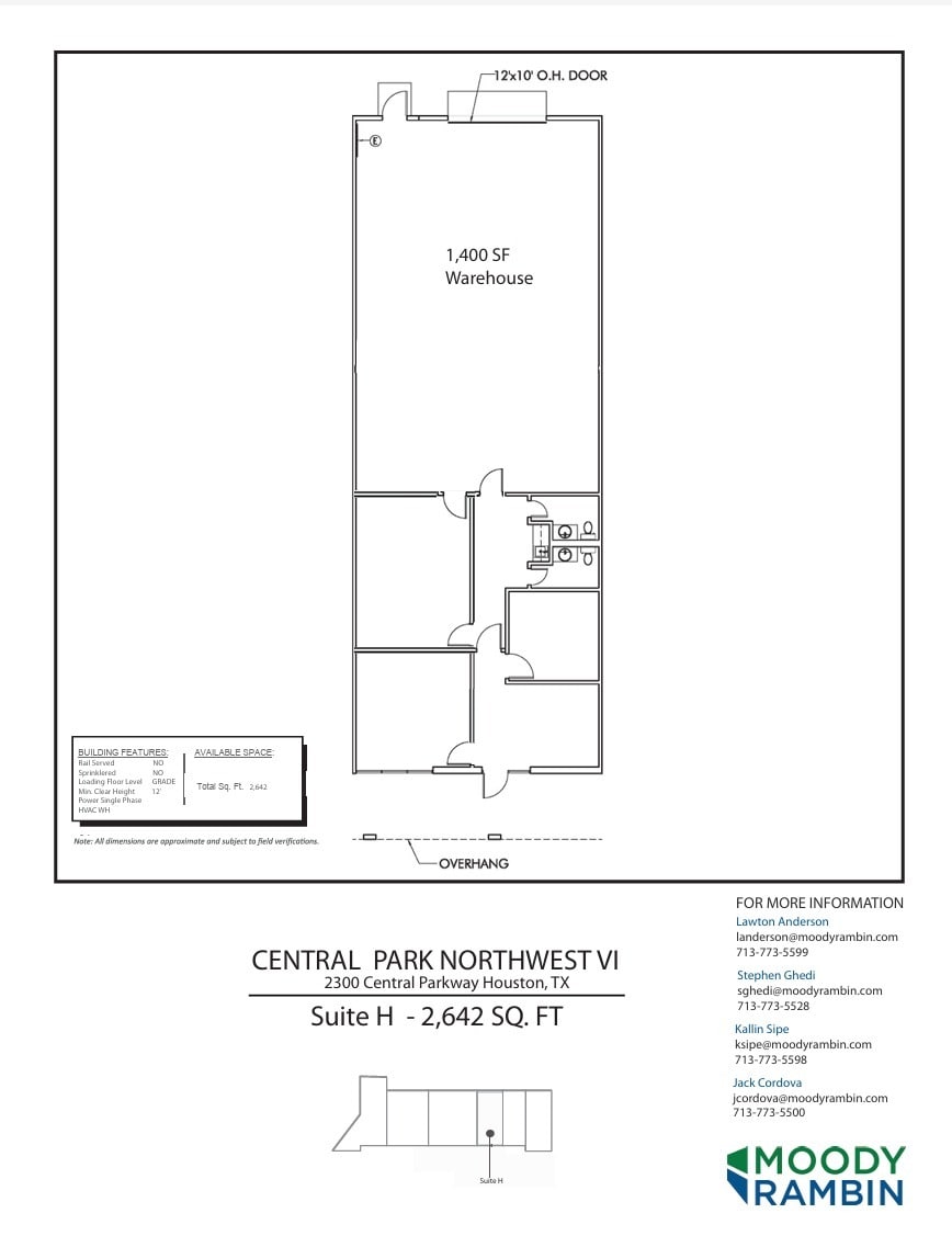 2501 Central Pky, Houston, TX à louer Plan d’étage- Image 1 de 1