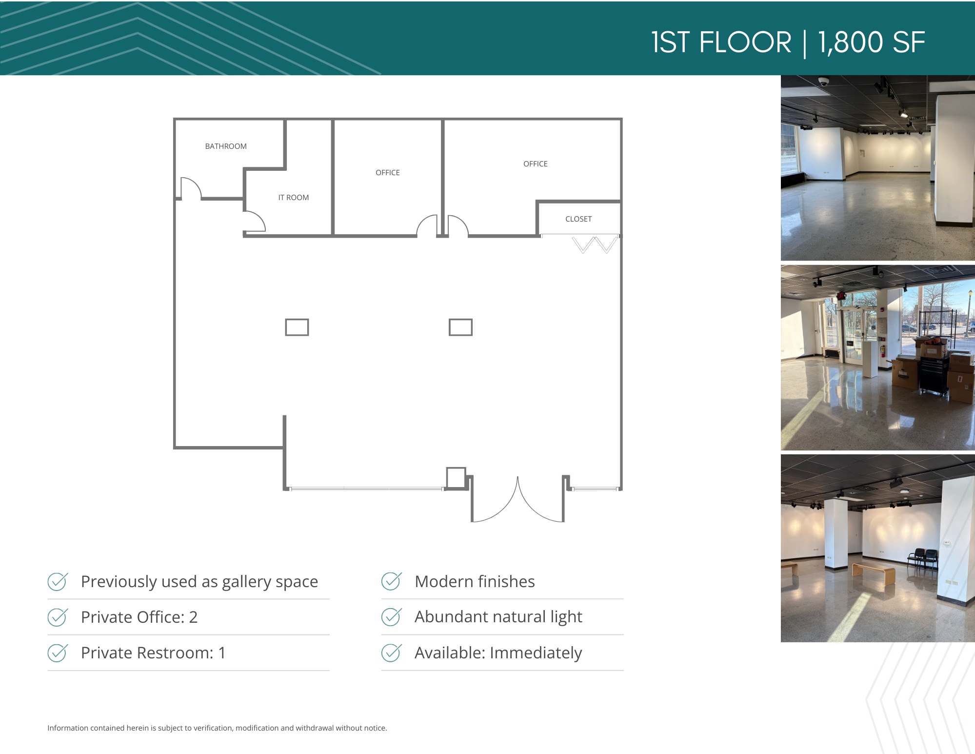 5-25 E Van Buren St, Joliet, IL for lease Floor Plan- Image 1 of 5