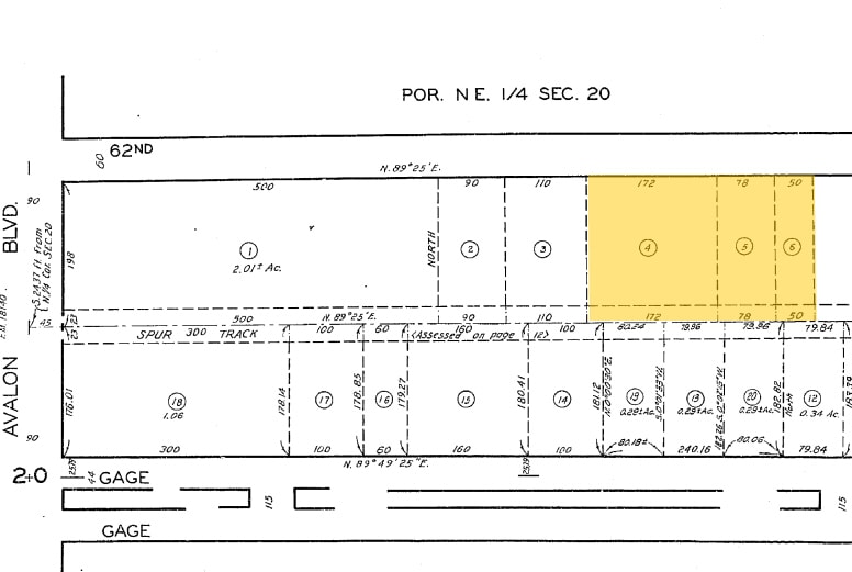 710-734 E 62nd St, Los Angeles, CA à louer - Plan cadastral - Image 2 de 34