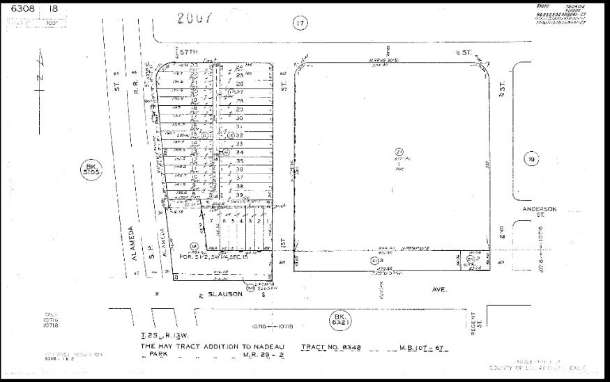 5741 1st St, Vernon, CA for lease - Plat Map - Image 2 of 2