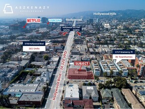 5625-5633 Hollywood Blvd, Hollywood, CA - aerial  map view