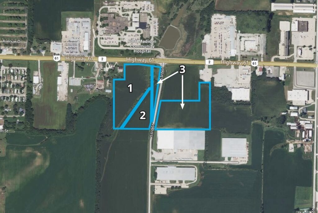 Ave O & 53rd St, Fort Madison, IA for sale Aerial- Image 1 of 5