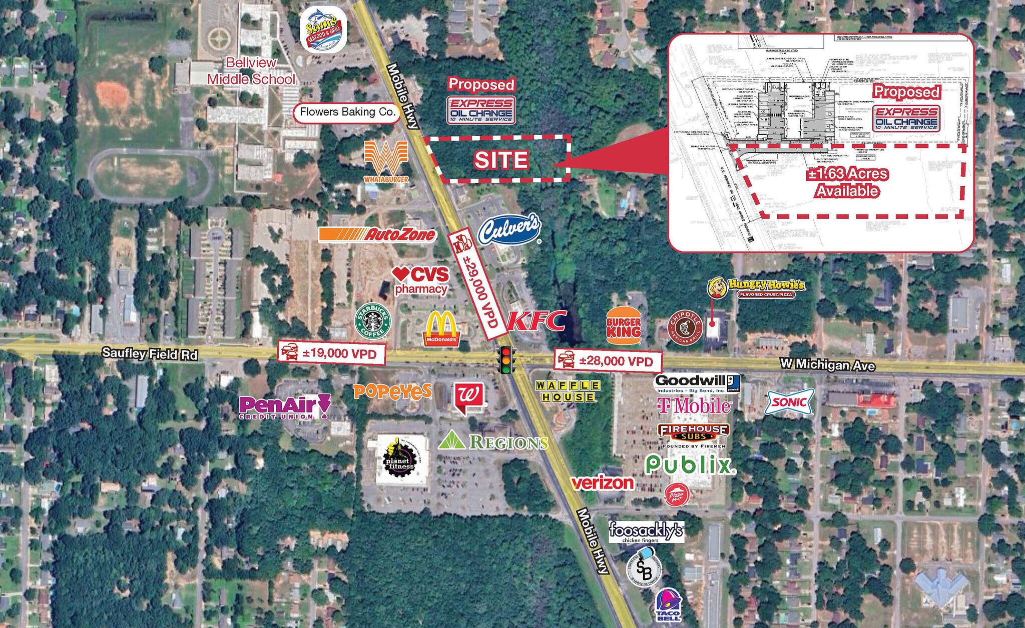 6100 Mobile Hwy, Pensacola, FL à vendre Photo du bâtiment- Image 1 de 4