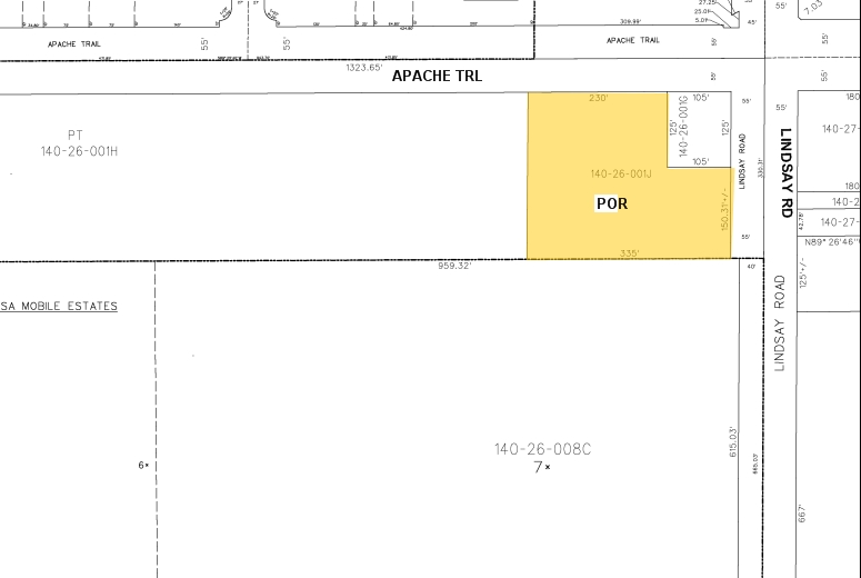 2735-2757 E Main St, Mesa, AZ à louer - Plan cadastral - Image 3 de 4