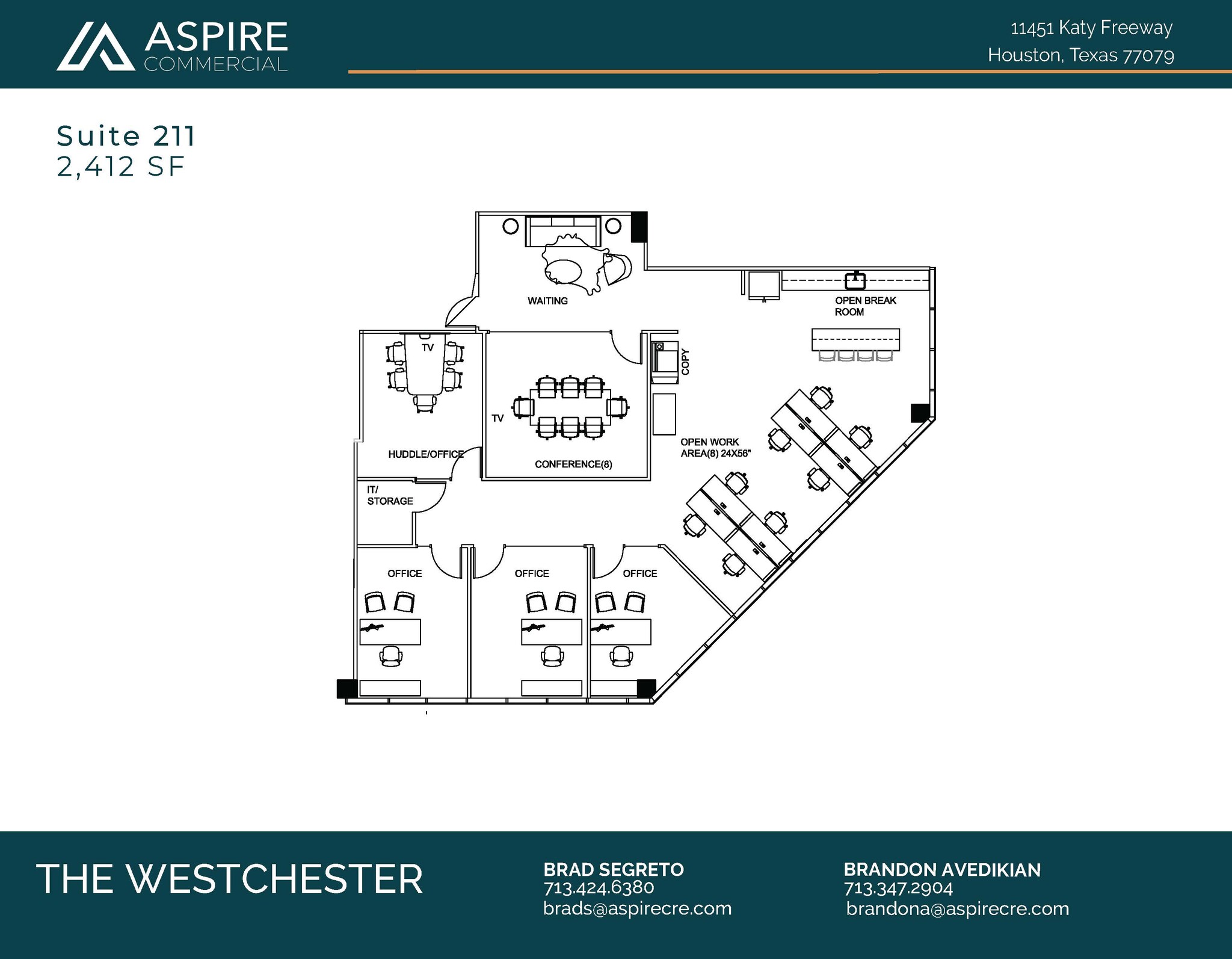 11451 Katy Fwy, Houston, TX for lease Floor Plan- Image 1 of 1