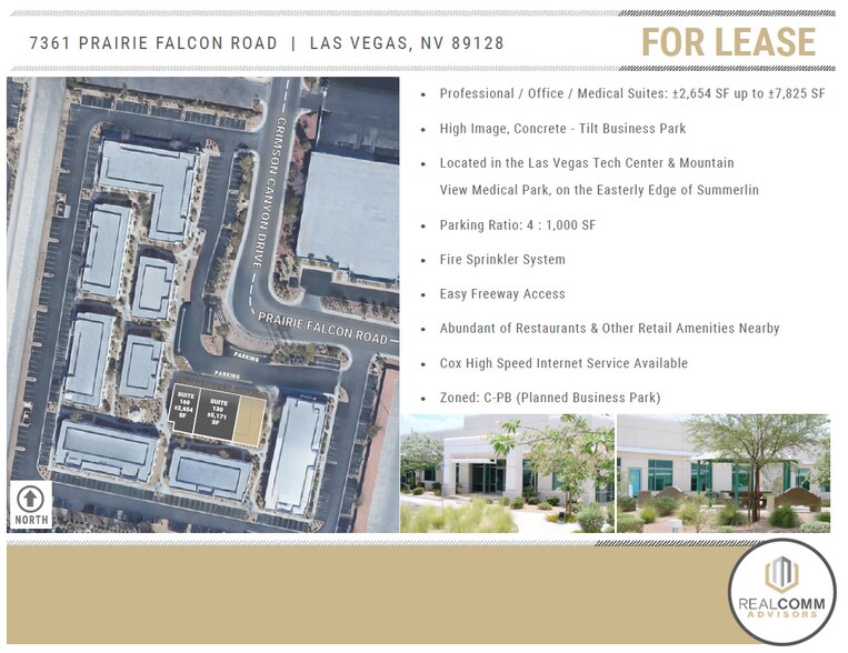 7361 Prairie Falcon Rd, Las Vegas, NV à louer - Photo du bâtiment - Image 2 de 6