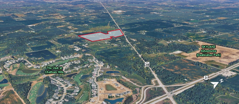 E. State Road 38 & Oak Ridge Road Rd, Sheridan, IN for sale - Aerial - Image 2 of 6