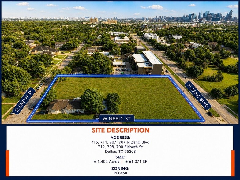 NWC Of Zang Boulevard & Neely St, Dallas, TX for sale - Aerial - Image 3 of 10