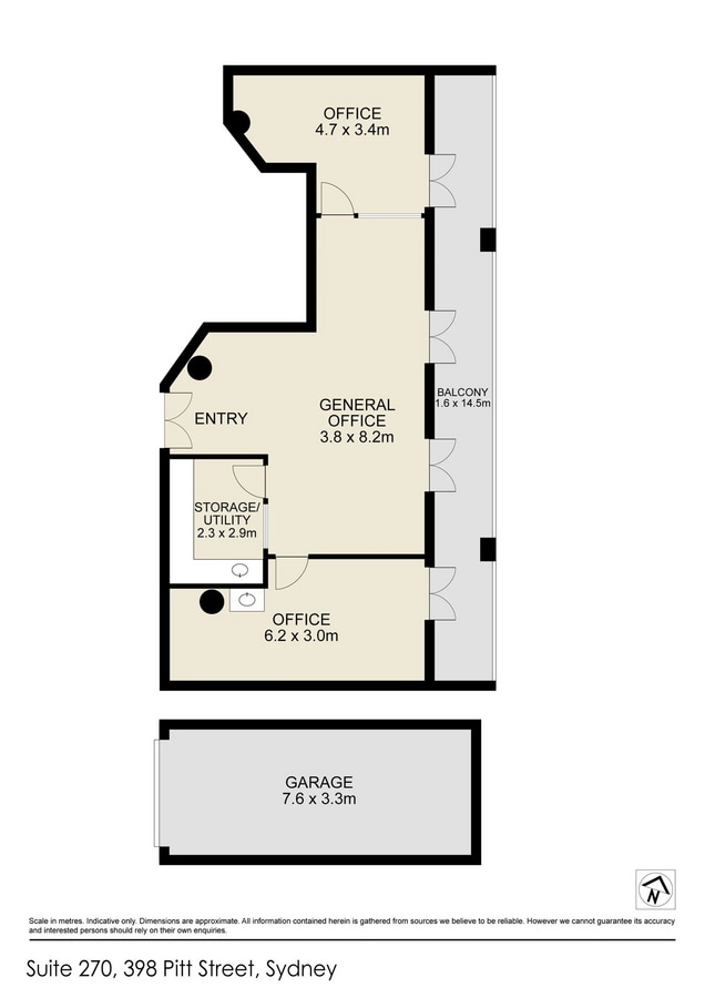 398 Pitt St, Sydney, NSW 2000 - Unité 270 -  - Plan d’étage - Image 2 of 4