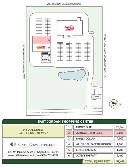 250 Lake St, East Jordan, MI for lease - Site Plan - Image 2 of 3