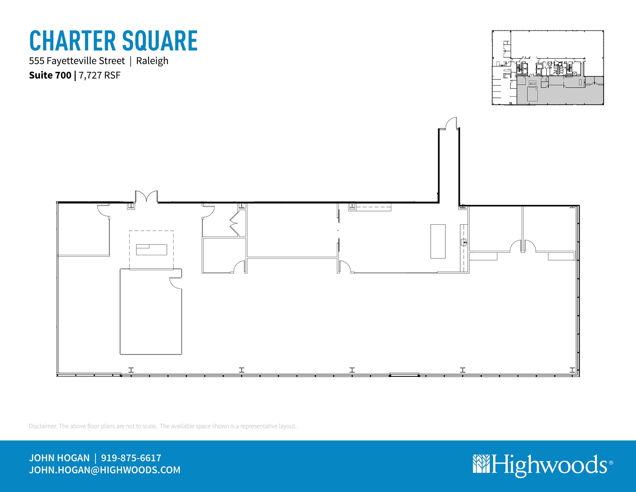 555 Fayetteville St, Raleigh, NC à louer Plan d’étage- Image 1 de 1