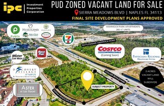 Plus de détails pour 8370 Sierra Meadows Blvd, Naples, FL - Terrain à vendre