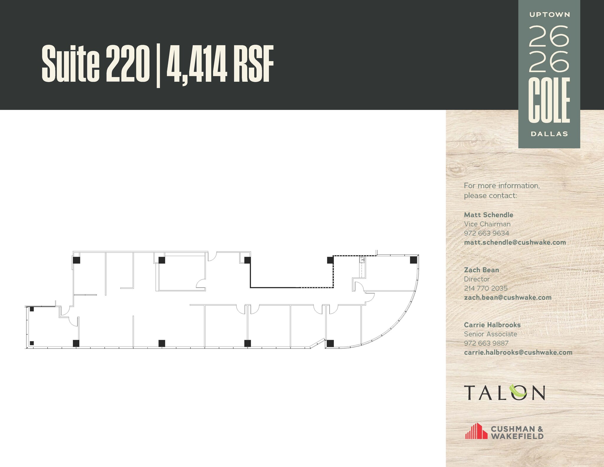 2626 Cole Ave, Dallas, TX for lease Floor Plan- Image 1 of 1