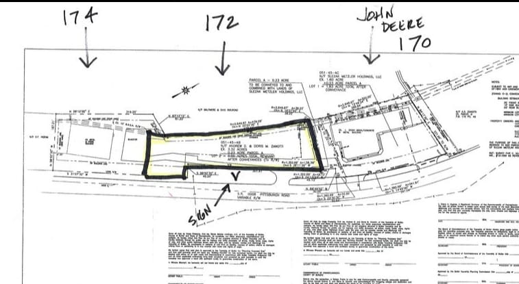 172 Pittsburgh Rd, Butler, PA à vendre Plan cadastral- Image 1 de 2