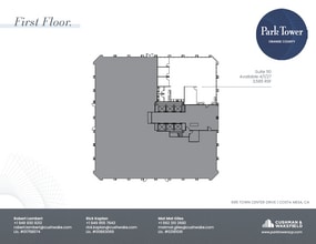 650 Town Center Dr, Costa Mesa, CA à louer Plan d’étage- Image 1 de 1