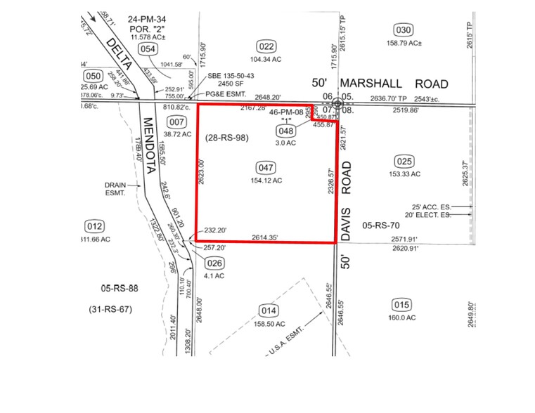 1250 W. Marshall Rd, Patterson, CA à vendre - Plan cadastral - Image 3 de 16