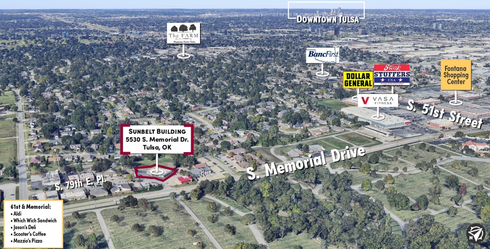 5530 S 79th Pl, Tulsa, OK for lease - Aerial - Image 2 of 12