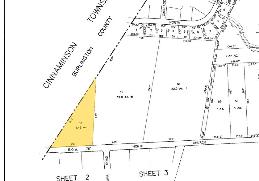 1273 N Church St, Moorestown, NJ à louer - Plan cadastral - Image 2 de 8