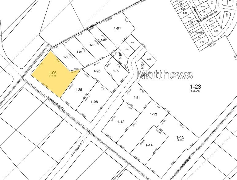 212 W Matthews St, Matthews, NC à vendre - Plan cadastral - Image 2 de 7