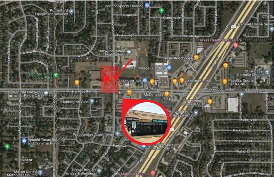 3031 Harwood Rd, Bedford, TX for lease - Aerial - Image 2 of 6