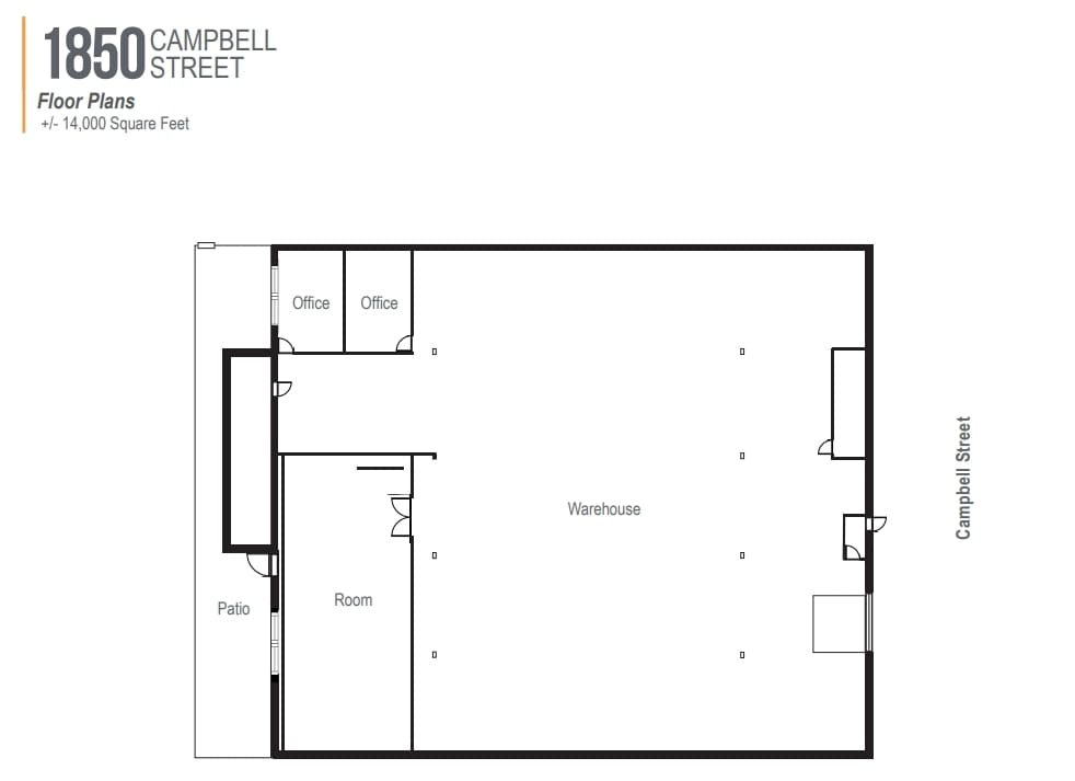 1850 Campbell St, Oakland, CA for lease Floor Plan- Image 1 of 1