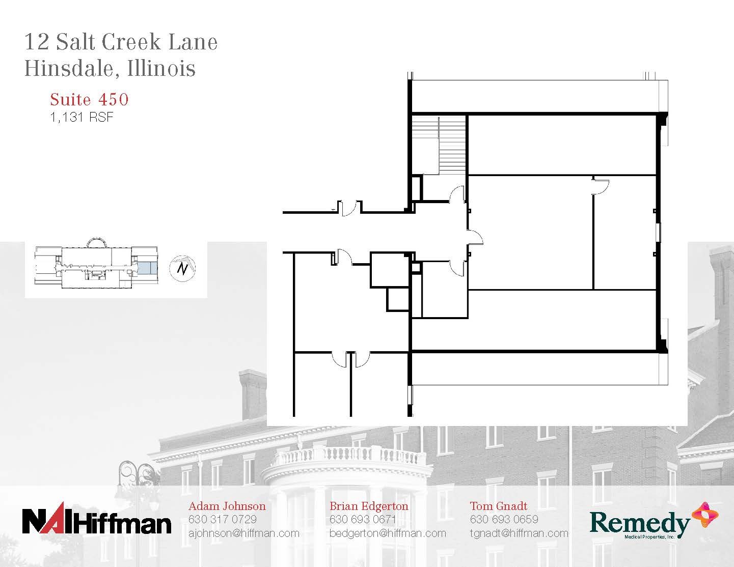 12 Salt Creek Ln, Hinsdale, IL for lease Floor Plan- Image 1 of 2