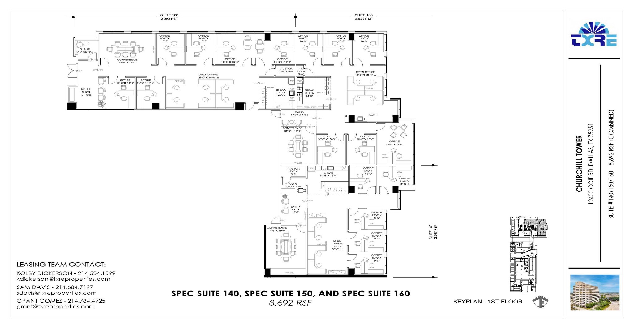 12400 Coit Rd, Dallas, TX à louer Plan d’étage- Image 1 de 2