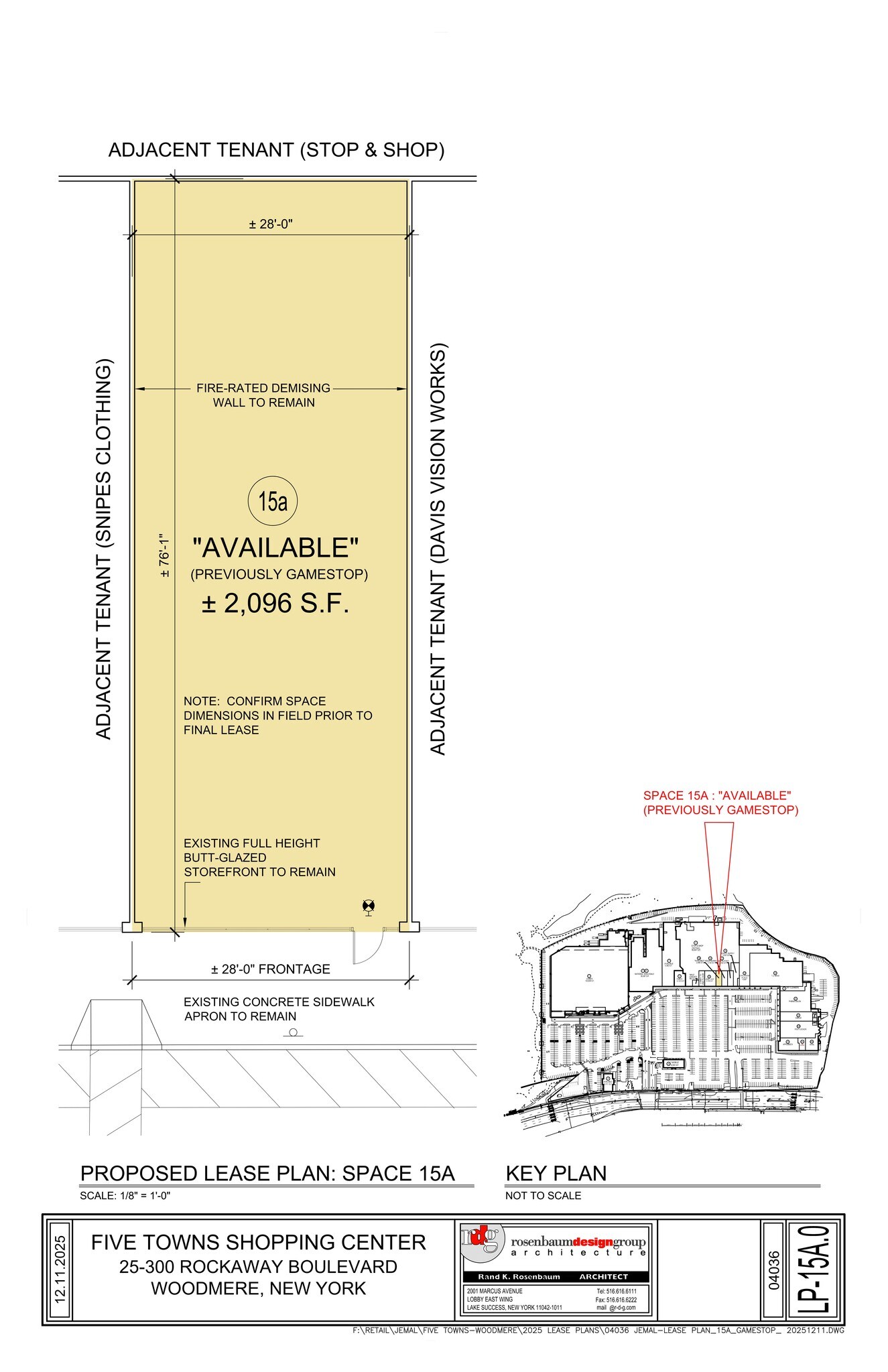 253-01 Rockaway Blvd, Rosedale, NY à louer Plan de site- Image 1 de 3