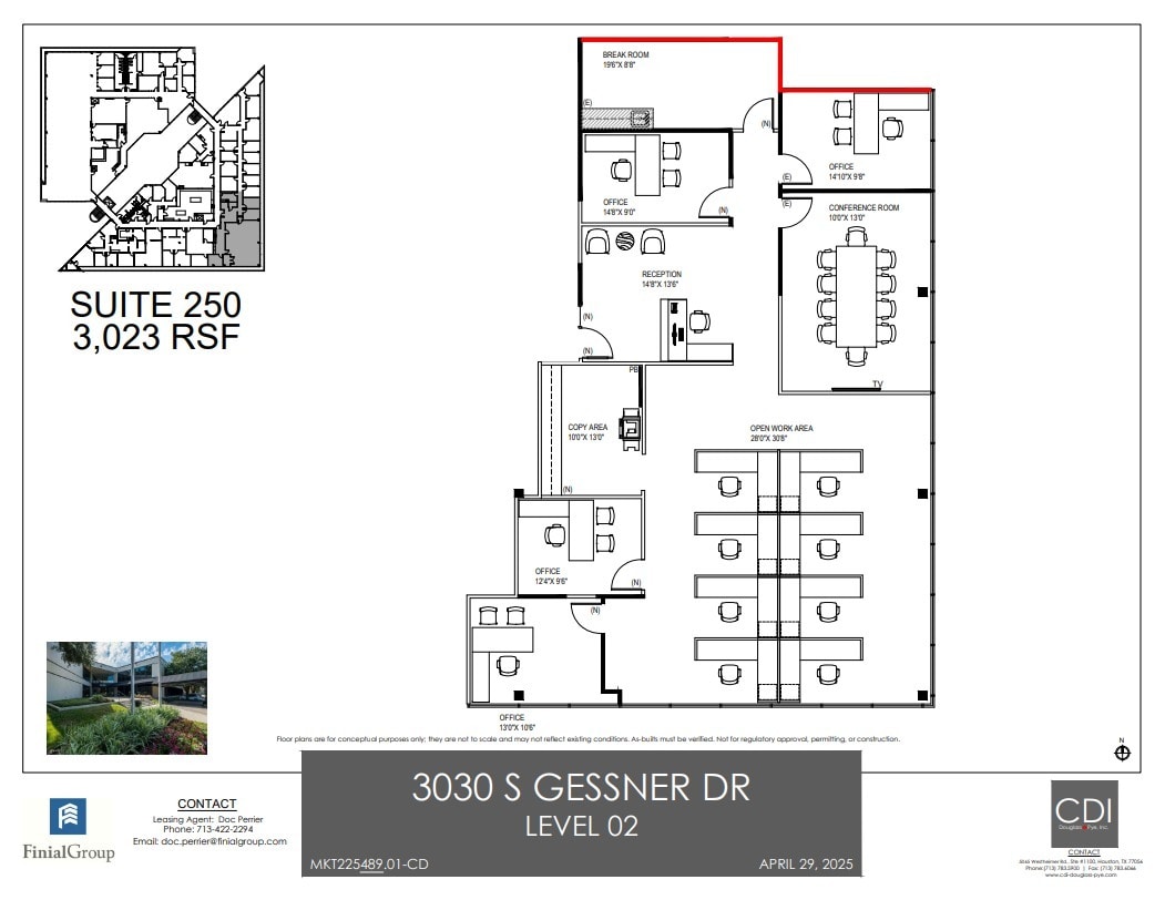 3030 S Gessner Rd, Houston, TX for lease Floor Plan- Image 1 of 1