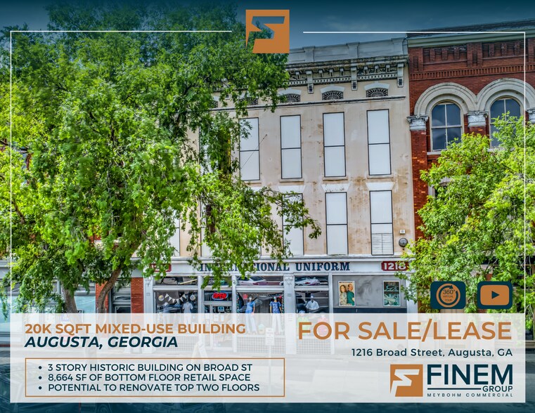 1216-1218 Broad St, Augusta, GA à vendre - Photo du bâtiment - Image 1 de 23