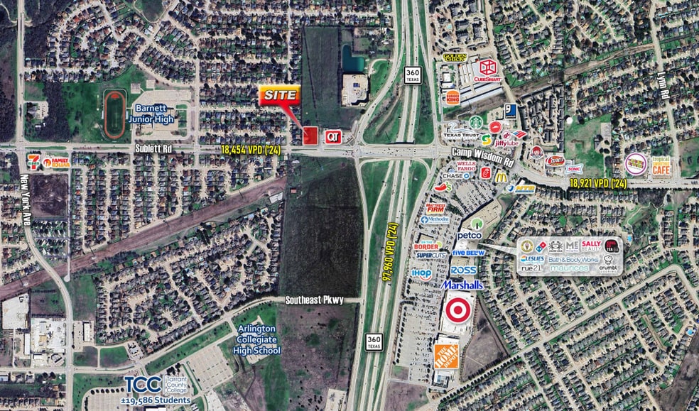 NWQ TX-360 & SUBLETT Rd, Arlington, TX for lease - Aerial - Image 3 of 5