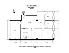 1100 H St NW, Washington, DC à louer Plan d’étage- Image 1 de 6