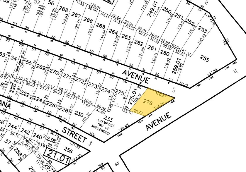 1908 Springfield Ave, Maplewood, NJ à louer - Plan cadastral - Image 2 de 11