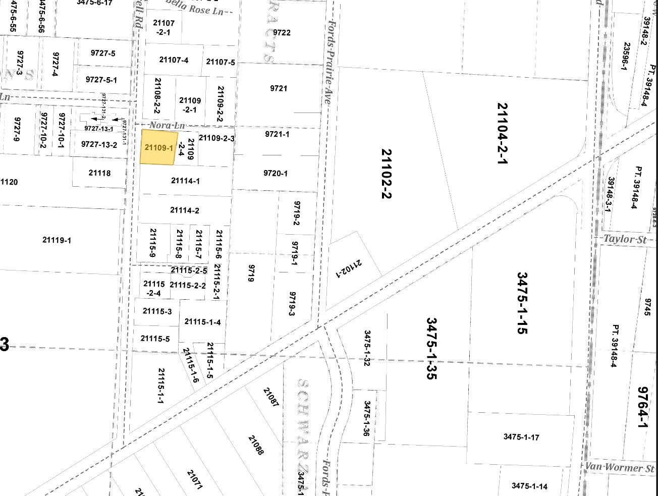 1414 Nora Ln, Centralia, WA for sale Plat Map- Image 1 of 2