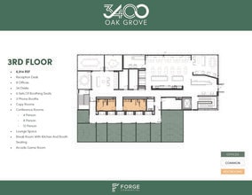 3400 Oak Grove Ave, Dallas, TX à louer Plan d’étage- Image 2 de 5