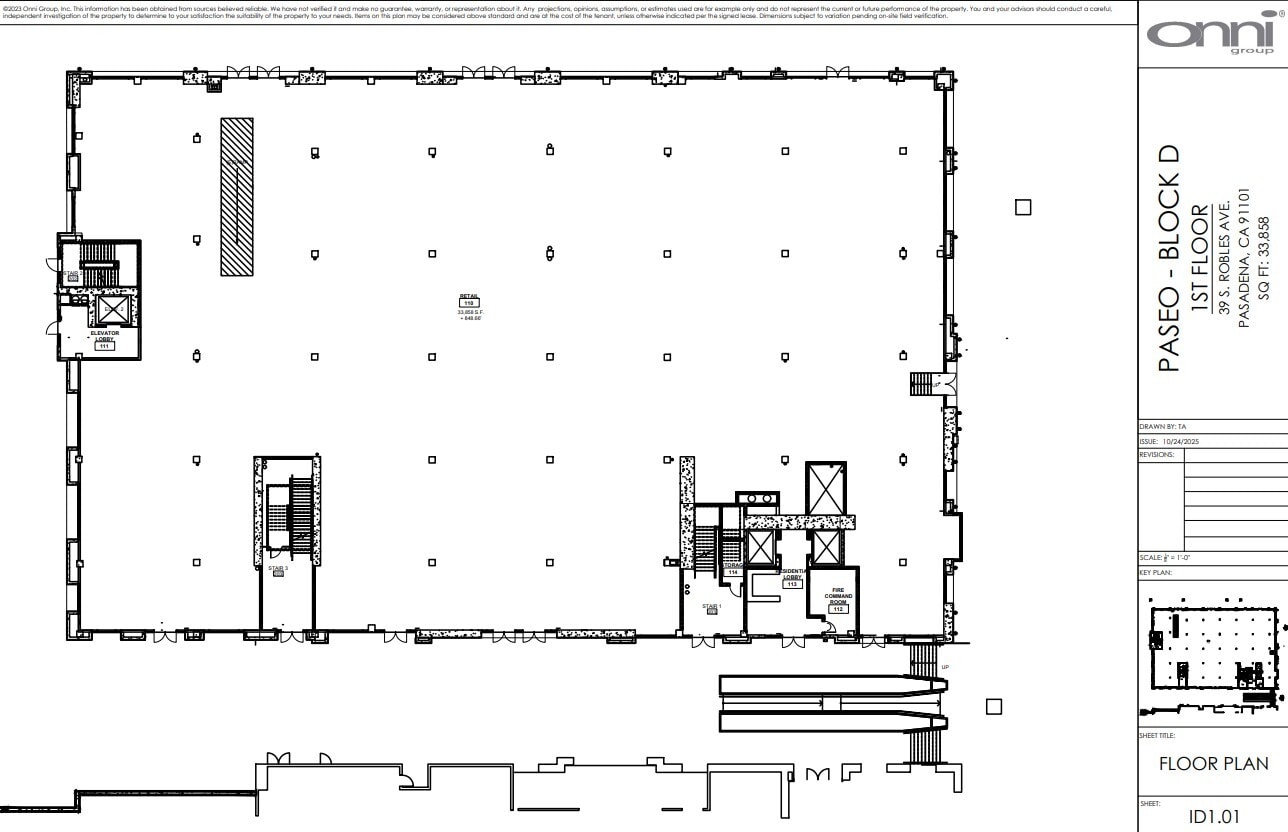 39 S Los Robles Ave, Pasadena, CA à louer Plan d’étage- Image 1 de 1