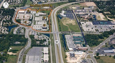 12800 N Meridian St, Carmel, IN - AERIAL  map view