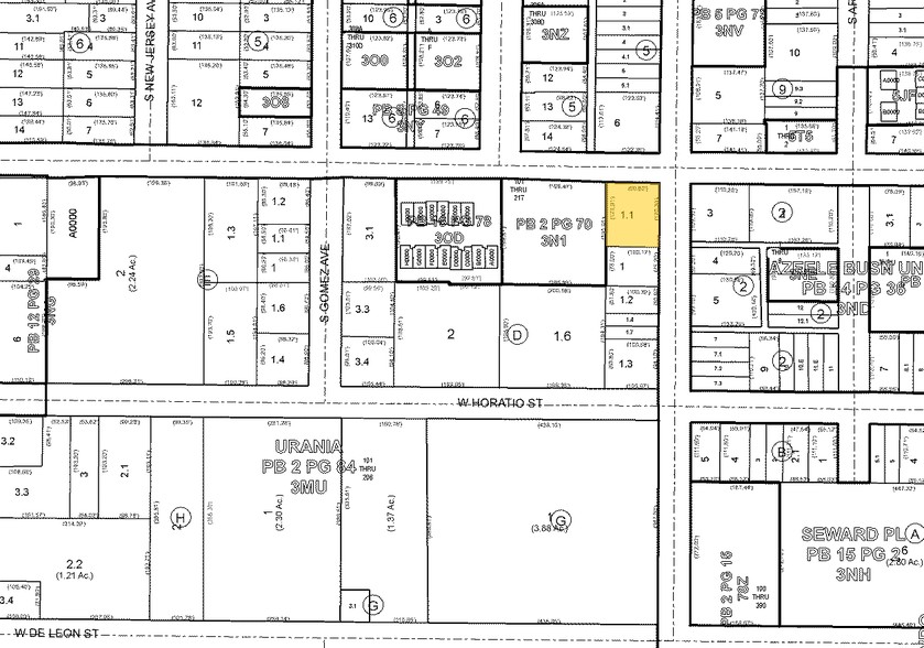 2802 W Azeele St, Tampa, FL à vendre - Plan cadastral - Image 3 de 3