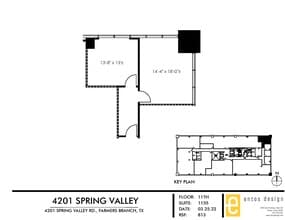 4201 Spring Valley Rd, Dallas, TX à louer Plan d’étage- Image 1 de 2