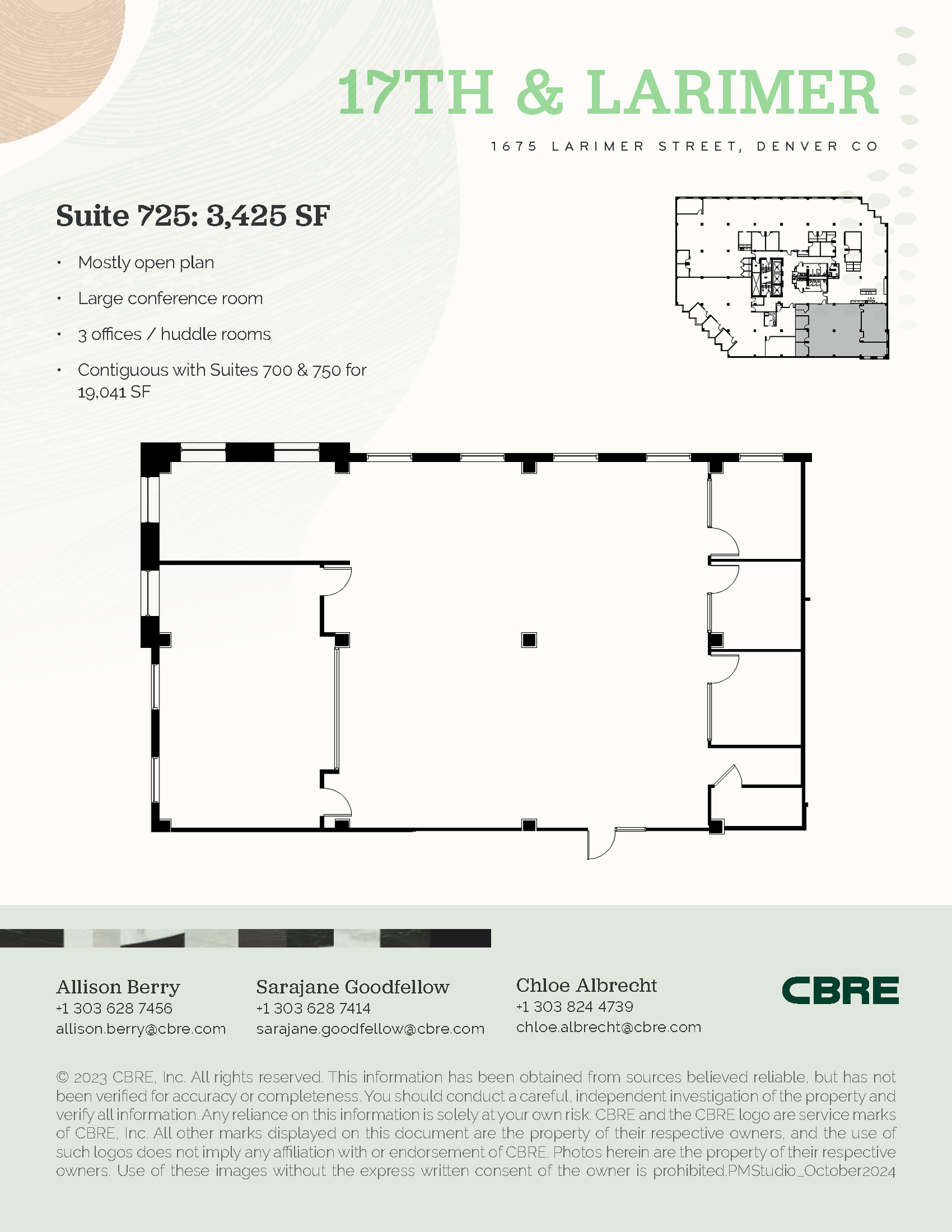 1675 Larimer St, Denver, CO for lease Floor Plan- Image 1 of 3