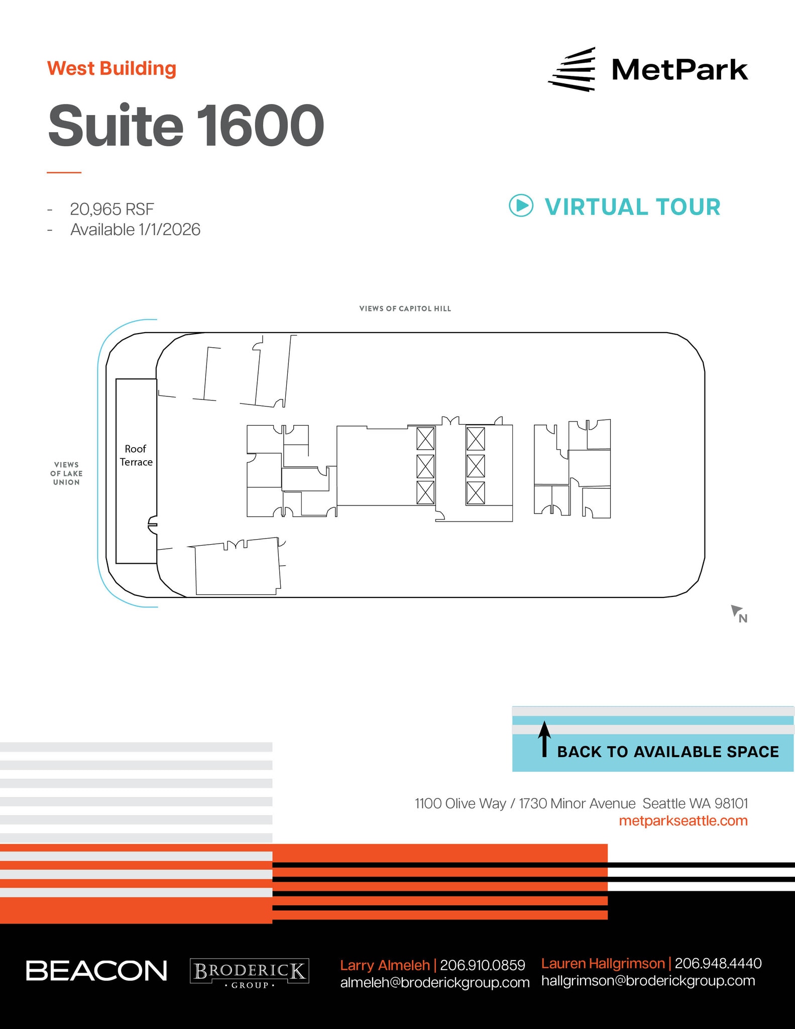 1100 Olive Way, Seattle, WA à louer Plan d’étage- Image 1 de 1