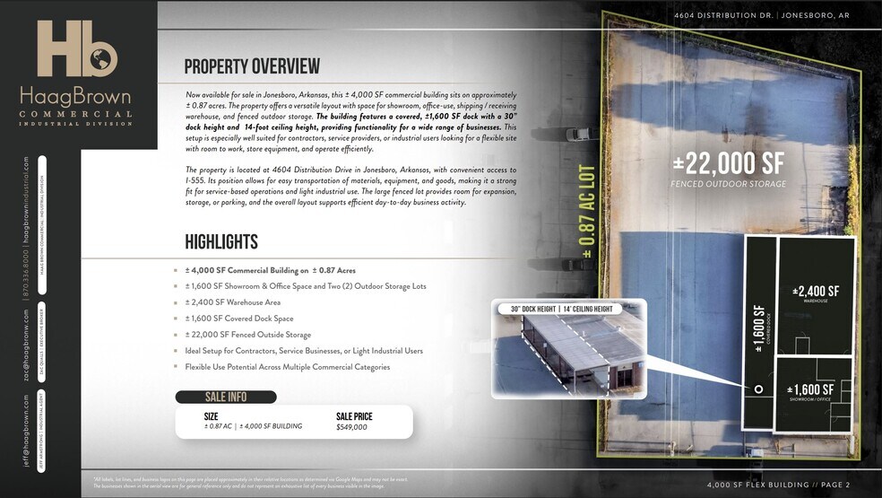 4604 Distribution Dr, Jonesboro, AR à vendre - Photo du bâtiment - Image 2 de 8